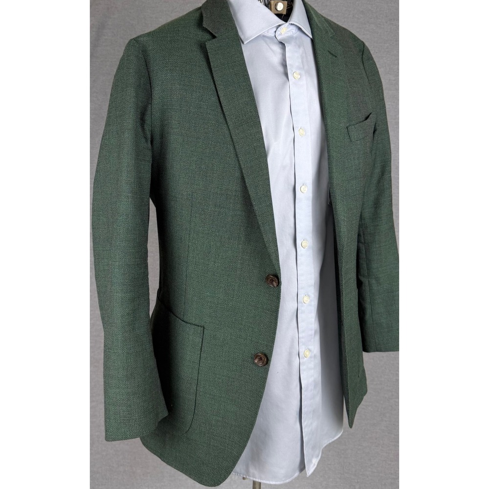 Bonobos Vitale Barberis Canonico Green Wool Sport Coat Blazer Slim Fit 40R
